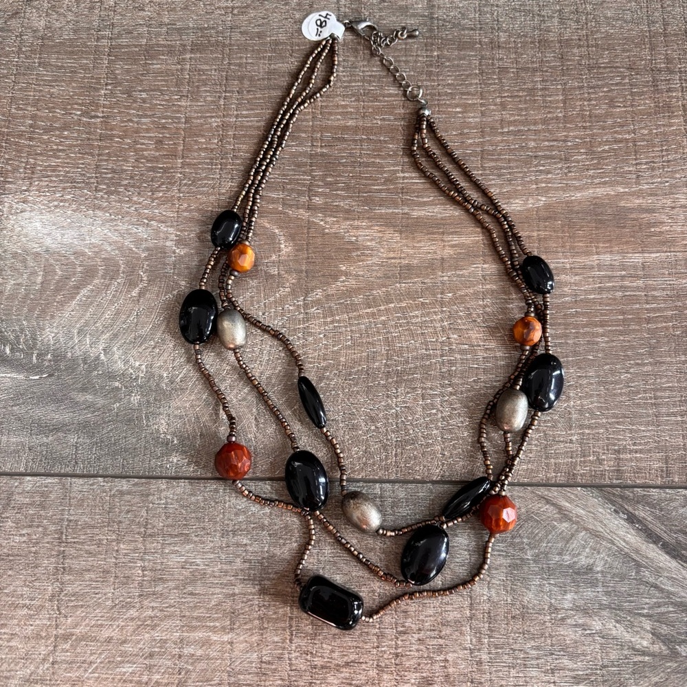 Handmade Unbranded Beaded 3 strand Necklace